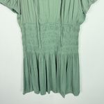Current Air NWT  Gaia Smocked Mini Dress Elbow Sleeve Green Size Medium M NEW Photo 3