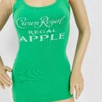 Tangerine Crown Royal Regal Apple Women's Bright Green Tank Top - Size S - GUC Photo 0