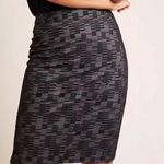 Anthropologie  Maeve Bobbie Faux Wrap Pencil Skirt Black Gray Size Medium M Photo 0