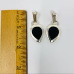 Sterling Silver TAXCO , Onyx post earrings, 19.7g Photo 7