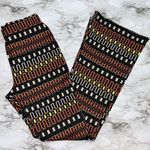 ZARA Pants Retro Geometric Flared Leg Stretch Knit Striped Orange Black Women S Photo 0