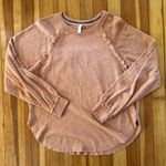 Pilcro and the Letterpress Pilcro NWOT Ruffled Raglan Thermal Top in Khaki Size M Photo 0