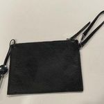 Botkier  New York black pebbled leather zipper pochette wristlet with logo pull Photo 2