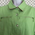 Quacker Factory mint green rhinestone denim jacket women’s size M‎ Size M Photo 1