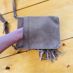 The Limited  Vintage Leather Fringe Small Boho Crossbody Bag Brown Photo 2