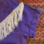 VTG PURPLE WESTERN FRINGE TEE SHIRT Size M Photo 4