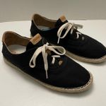 Olukai Kaula Pa‘a Lī Shoes Canvas Lace-Up Espadrilles Sneaker Slip Ons Black Photo 1
