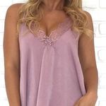 Dainty Hooligan Pink Satin And Lace Tank top Photo 0