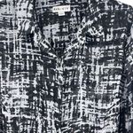 Ava & Viv Black And White Sheer Long Sleeve Knee Legnth Tunic Button Up Top 3x Photo 2