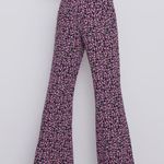 ZARA FLORAL PRINTED FLARED PANTS A-Line Hem PINK COLOR SIZE XS NWT Photo 11
