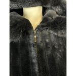 Dress Barn Faux fur hooded coat jacket zippered closing  size small Photo 6