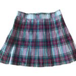 Aerie Red and Green Pleated School Girl Mini Skirt Size Medium NWT Photo 1