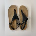 Vionic  Women's Kirra Thong Black Leather Sandals‎ Size 9 Photo 3