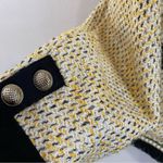 BCBGMAXAZRIA | Tweed Button Up Blazer in Yellow Multicolor SZ SMALL Photo 6