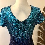 NWT Maner Sequin Short Sleeve V Neck Mini Dress Sz Lg Photo 8
