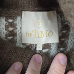 byTiMo Brown Cream Alpaca Blend Knit Turtleneck Maxi Sweater Dress Size Small Photo 7