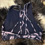 Lululemon Free To Be Serene Bra *High Neck Graffiti Pop Antoinette True Navy Photo 3