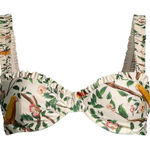 Agua Bendita Agua by  Agraz Underwire Ruffle Bikini Top Birds and Floral Pattern Photo 0
