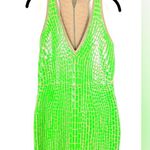 BCBGMAXAZRIA NWT BCBG MAXAZRIA Gemma Textured Bodycon Dress Vibrant Neon Green Tiles Bright M Photo 1