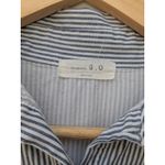 Women's Mini Dress Designed By G.O Blue & White Striped Ruffled Collared Size L Size L Photo 1