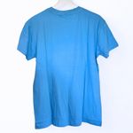 Queer Eye Vibrant Blue Short Sleeve Tee with Rainbow Sequin Heart, Size S Photo 1