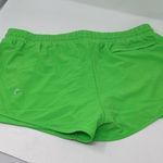 Zyia  Bright Neon Green Velocity Lined Athletic Shorts Photo 8