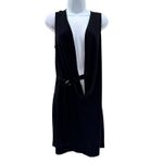 IRO Stellie Draped Belted Sleeveless Black Mini Dress 38 LBD Going Out Party Photo 4