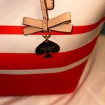 Kate Spade  Orange and White Striped Tote Bag EUC Photo 1