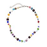 Urban Outfitters  Glass Folk Painted Beaded Bohemian Coastal Necklace Photo 1