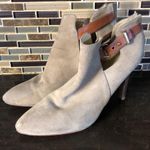 Coach taupe tan suede with leather strap booties Photo 1