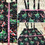 Modcloth  Overall Winner Jumper Skirt Dress Black Dog Cat Christmas Print M NWT Photo 10