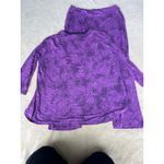 Soma  Pajama Set Medium Purple Top Pants Floral Soft Photo 2