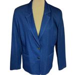 Vintage 70s polyester denim vibes blazer Blue Size L Photo 0
