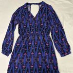 Amanda Uprichard  Women's S Purple V-Neck Long Sleeve Dress Casual Photo 0