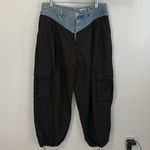 BLANK NYC  Pleated Denim Waist Cargo Pants Photo 4