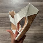 Adrienne Vittadini  Cream Wedge Sandals 8.5 Women’s Patent Leather Photo 3