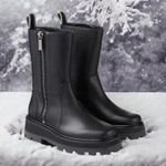 Jimmy Choo Bay Flat Chunky Leather Boots Black, Size EU 36.5 NEW Retail $1050 Photo 14