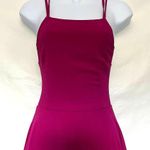 Lulus Strappy to be Here Maxi Dress Sz Small Fuchsia Corsette Apron Neck Prom Photo 13