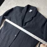 Eileen Fisher Women's Small Black Long 100% Wool Button Cardigan Jacket Pockets Photo 3