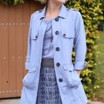 CAbi Blue/Gray Tanner Trench Coat Sz.M Photo 1