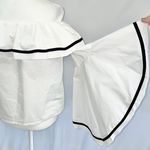 Central Park West New Flared Sleeve Off The Shoulder Top White Black Photo 8