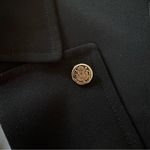 Tahari Arthur S. Levine Black Military Coat Gold Crest Buttons Tailored Size 8 Photo 6