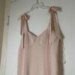 Anthropologie BHLDN Antonia Georgette Dress blush pink maxi gown size 12 Photo 3
