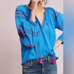 Anthropologie  / Maeve | Runaway Embroidered Peasant Top, Size XS Photo 0