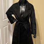 Wool Trench Coat Winter Jacket Parka Bomber Office Coat Wool Jacket Fall Long Jacket Black Photo 5