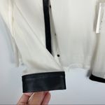 Robert Rodriguez NWT  Silk Leather Trim Button Down Photo 3