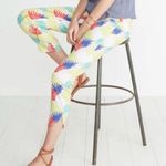 Marine layer Allison Casual Pants Tropical Leaf Print Multicolor Yellow M NWT Photo 2