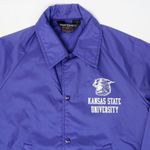 Vintage 80s David Peyser Kansas State Wildcats Windbreaker Purple Size M Photo 3
