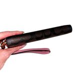 Coach NWOT Long Zip Around Wallet In Signature Canvas Gold Pink Lemonade Brown Photo 8