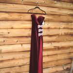 Jovani NWT  Velvet Gown With Rhinestone Bow Accents 42665 Photo 3